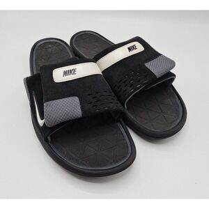 Nike Ultimate Slides Sandals Men's Size 13 ‎ 315234 011 Black White Gray 2007